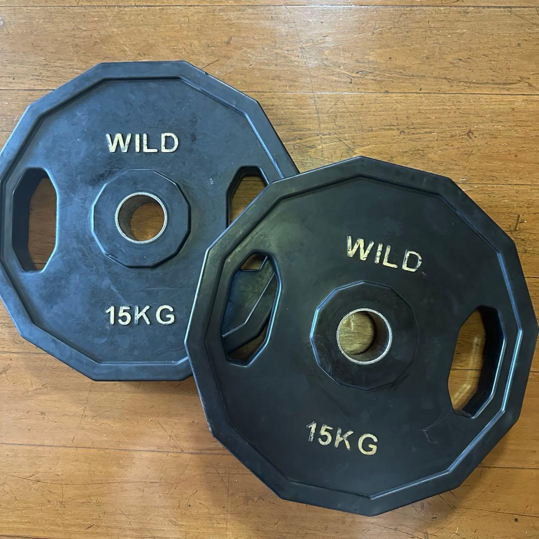 【引き取り限定 神奈川県】ダンベルプレート125kgシャフト&クリップ付き！