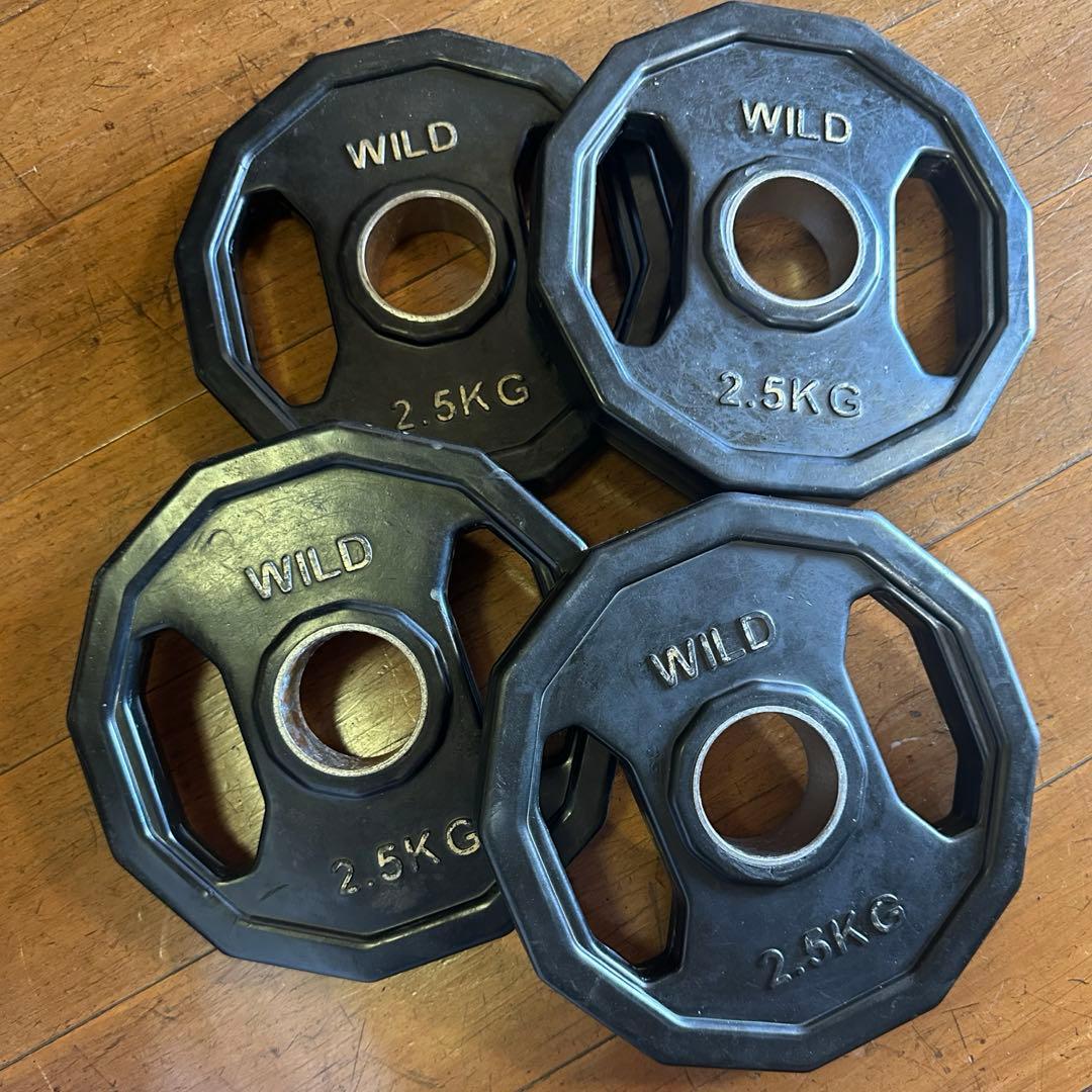 【引き取り限定 神奈川県】ダンベルプレート125kgシャフト&クリップ付き！