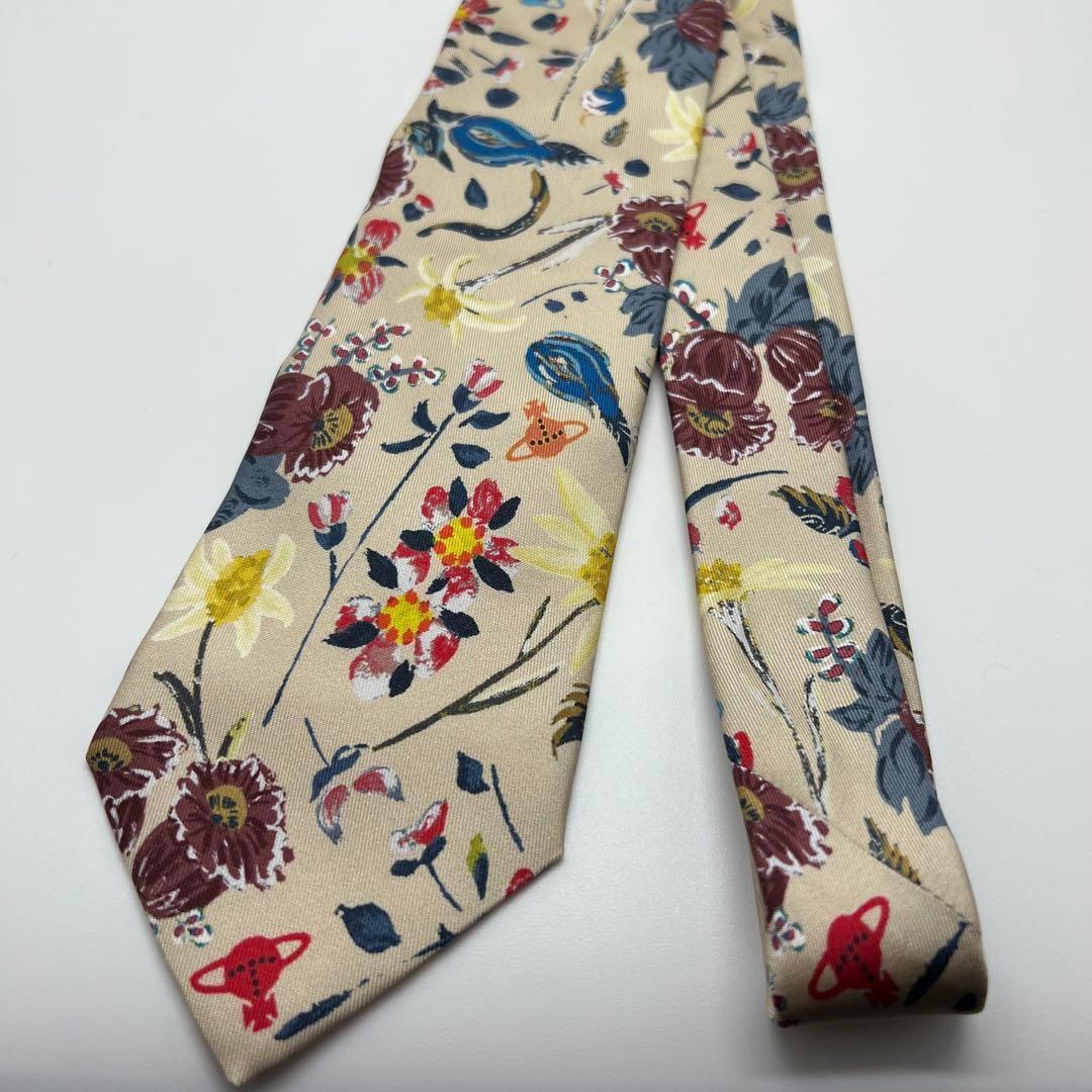 【美品】“FOLK FLOWER”ネクタイ Vivienne Westwood
