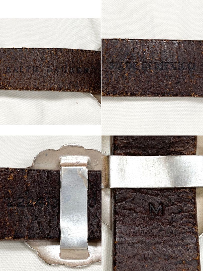 極希少✨ RALPH LAUREN ネイティブ コンチョ ベルト レザー M