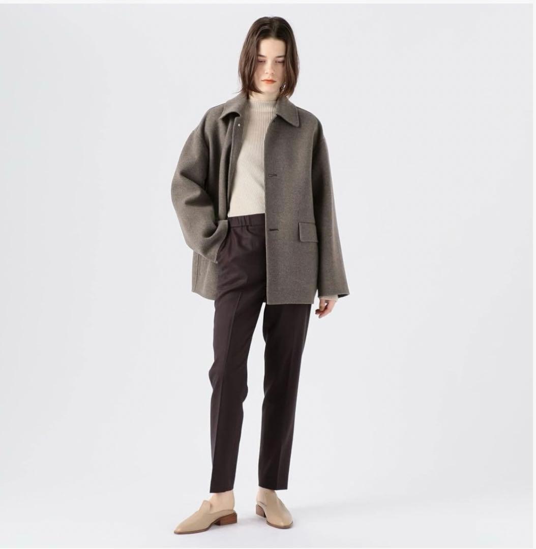 GALERIE VIE ウールカシミヤメルトン バルカラー　ショートコート