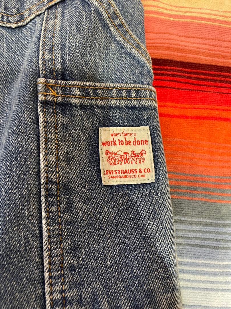 美品　Levi'sリーバイス「568」ルーズストレートカーペンターダブルニー30