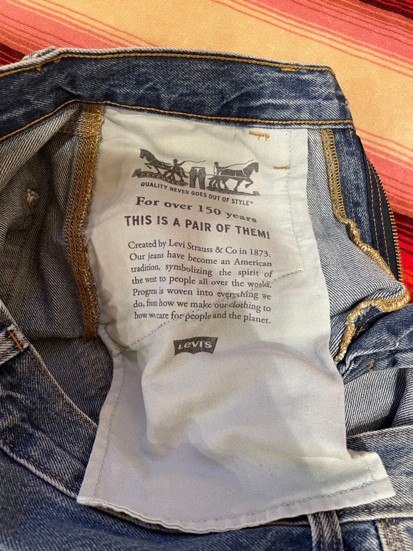 美品　Levi'sリーバイス「568」ルーズストレートカーペンターダブルニー30