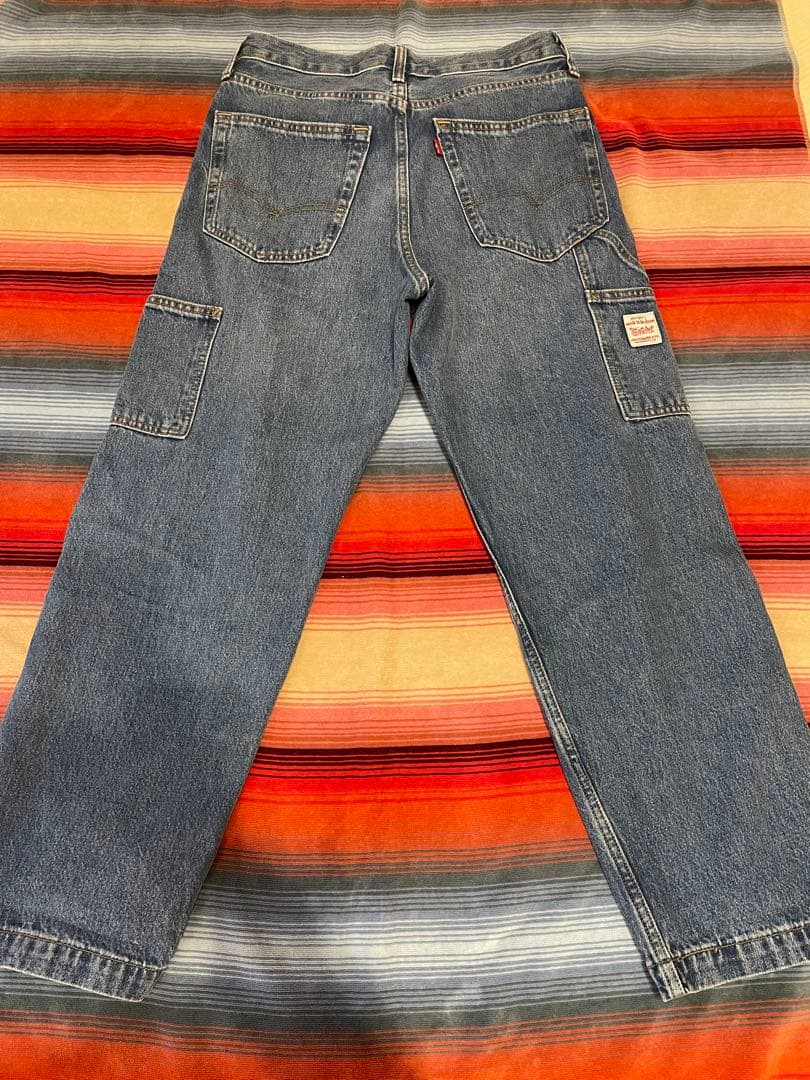 美品　Levi'sリーバイス「568」ルーズストレートカーペンターダブルニー30