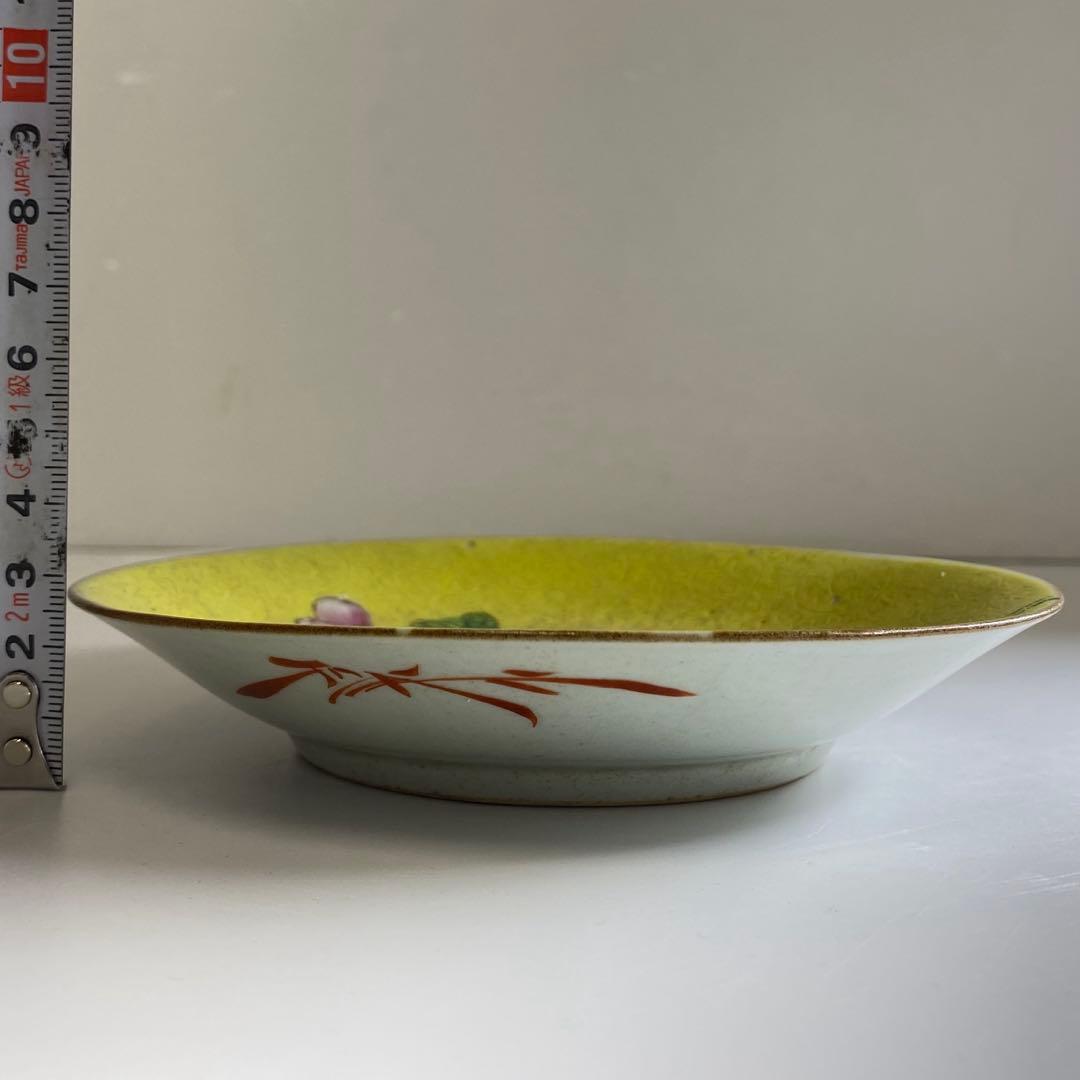 中国清時代　十錦手花図中皿　直径15.3㎝　東Y7-0331☆2Fタルチ
