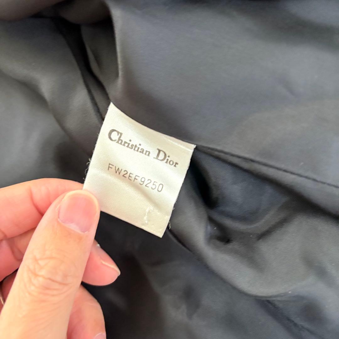 クリスチャンディオール　テーラードジャケット パイピングジャケット　ブラック