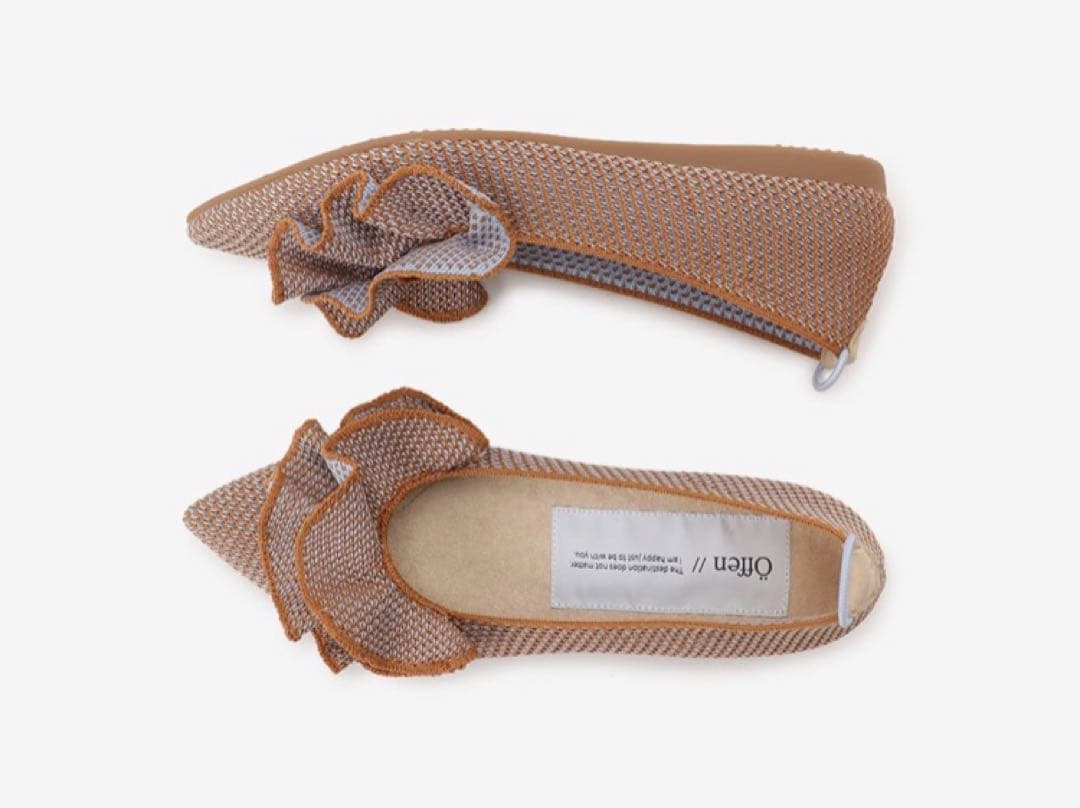 【未使用】Öffen オッフェン pointed-FRIN フリルパンプス 38