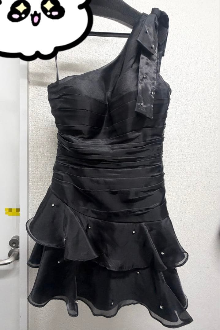 ROBE de FLEURS ブラックミニドレス Sサイズ