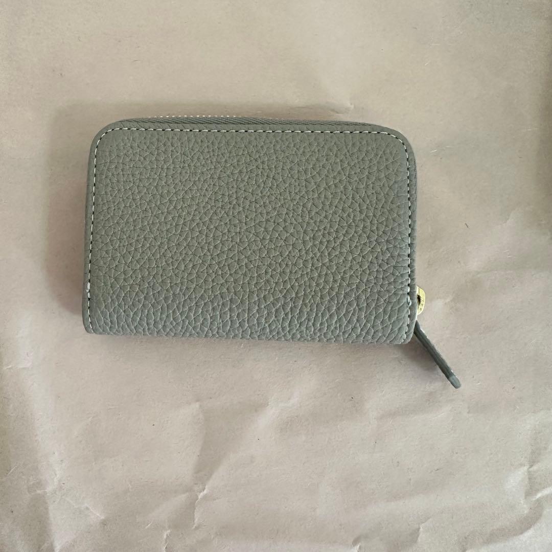 ボナベンチュラスマートキーケース シュリンクレザー　グレージュ×ベイビーピンク