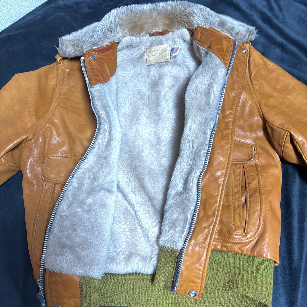 40 ショット G-1 フライトジャケット ヴィンテージ 襟ボア Schott