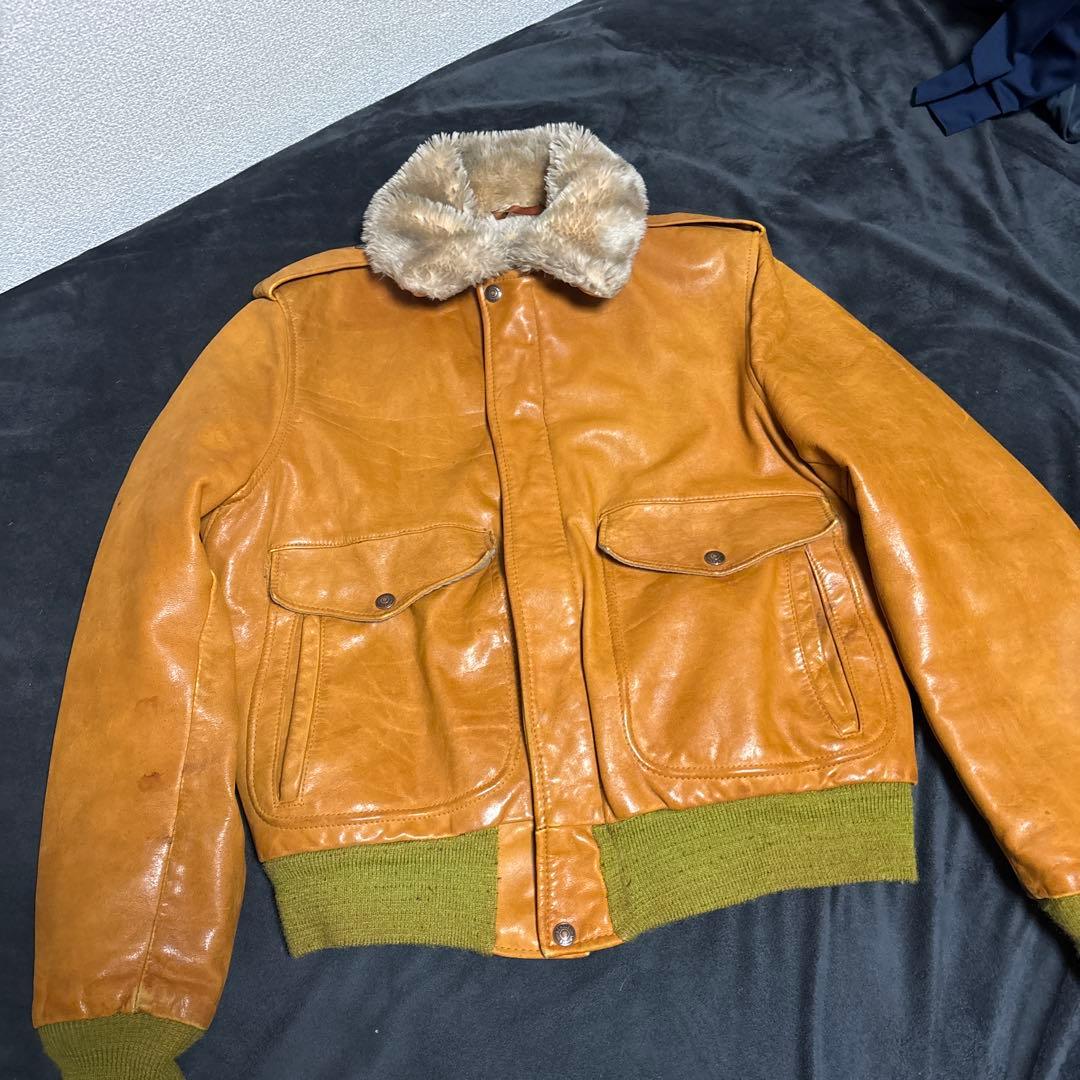 40 ショット G-1 フライトジャケット ヴィンテージ 襟ボア Schott