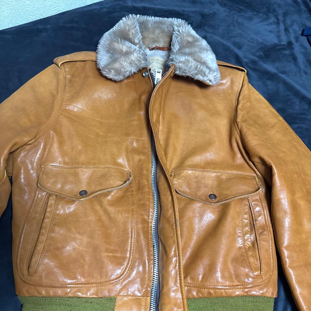 40 ショット G-1 フライトジャケット ヴィンテージ 襟ボア Schott