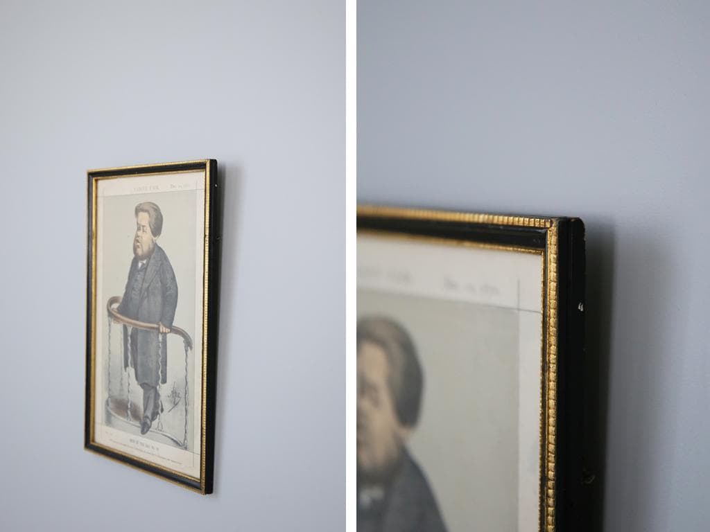 英国アンティーク古いパロディプリント絵/壁飾り/ウォールアート(87-277)