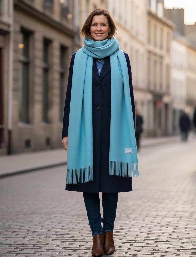 オールドイングランド別注 ジョンストンズ 大判 カシミヤ100% ストール