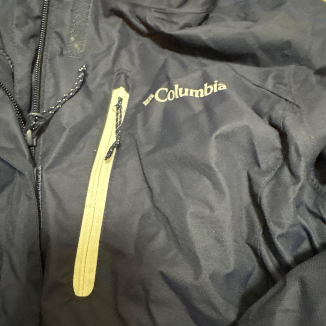 美品コロンビア防水透湿機能オムニテックColumbia3wayアウターM 濃紺