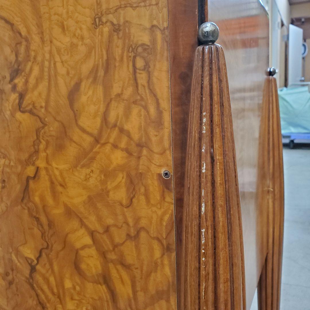 バール材 サイドテーブル 3引き出し