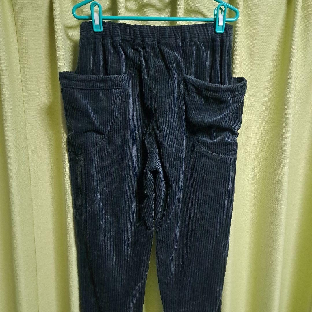 UZUiRO コーデュロイキャンプワークパンツ/ブラック/遠州織物