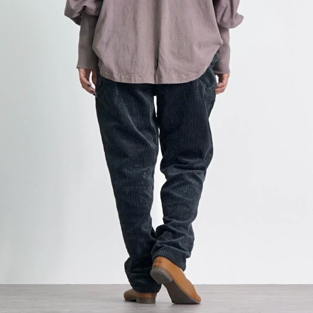 UZUiRO コーデュロイキャンプワークパンツ/ブラック/遠州織物
