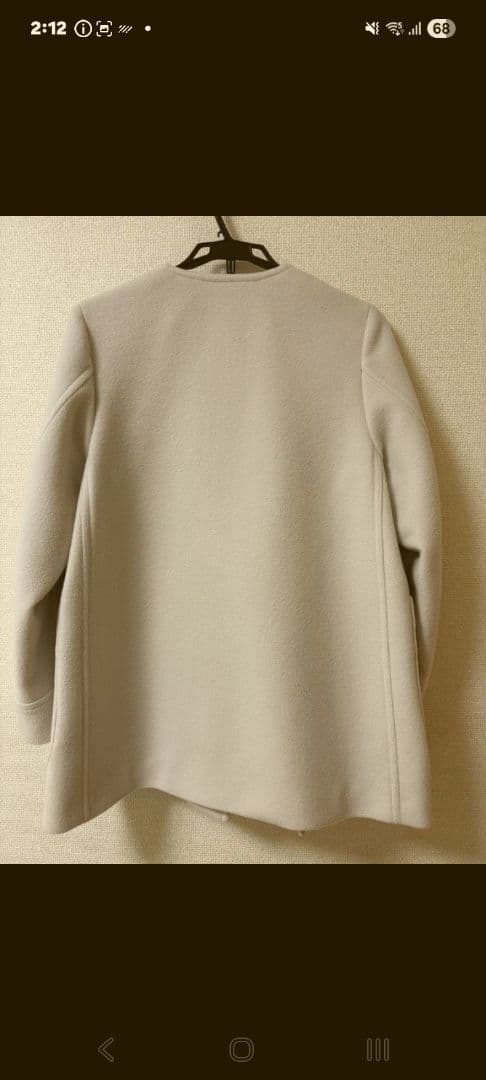 SLOBE IENAノーカラージャケットコート 38