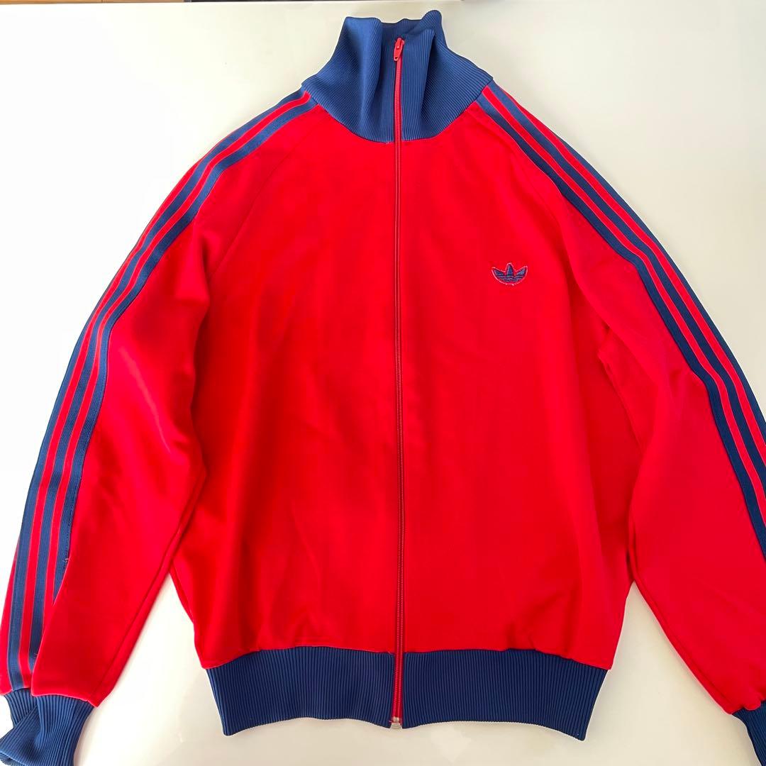 【美品】adidas トラックジャケット 70'sヴィンテージ 赤 即日発送