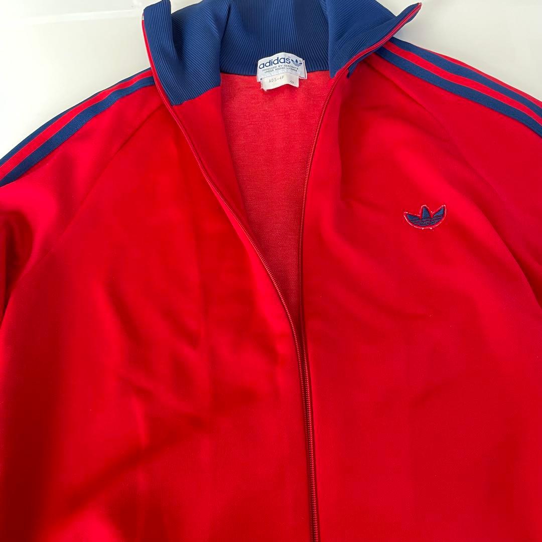 【美品】adidas トラックジャケット 70'sヴィンテージ 赤 即日発送
