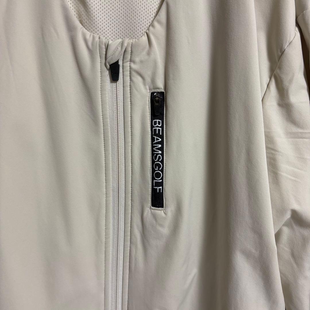 試着のみ ビームスゴルフ　BEAMS GOLF ノーカラーブルゾン　中綿入り