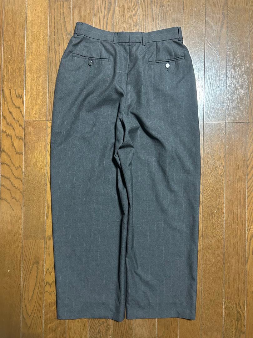 ジョルジオアルマーニ　90s ストライプスラックス　ストレート　ツータック