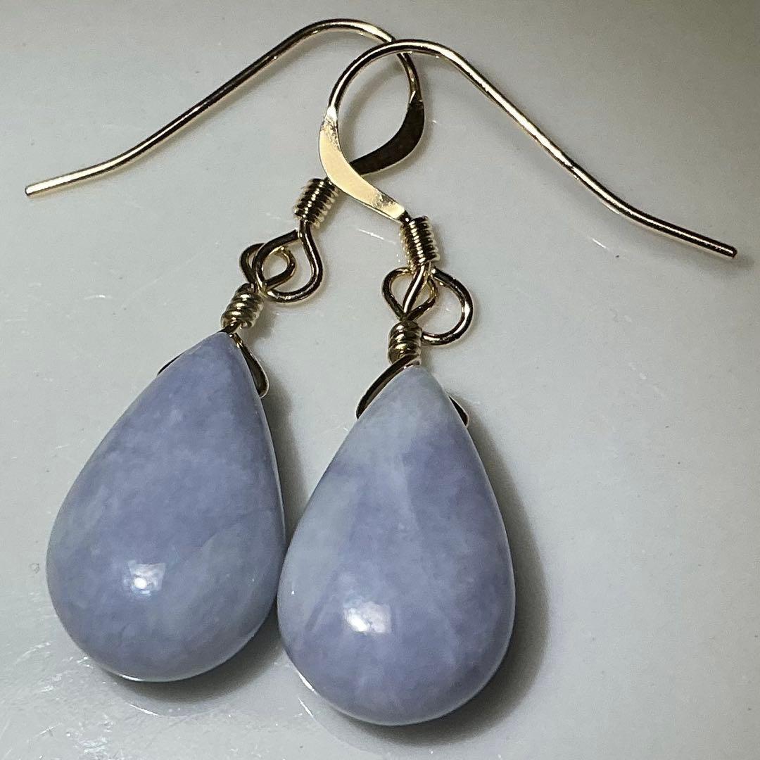 【専用】糸魚川翡翠　ヨシオ沢　ニノ型、ティアドロップピアス　14kgf（1）