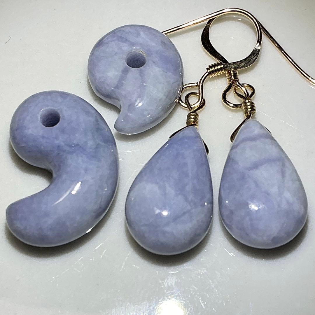 【専用】糸魚川翡翠　ヨシオ沢　ニノ型、ティアドロップピアス　14kgf（1）