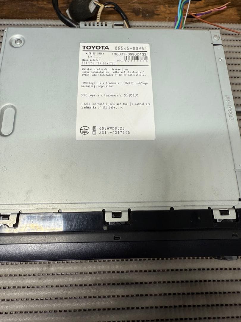 トヨタ純正 NSZT-W62G ナビゲーションシステム（動作確認済み）