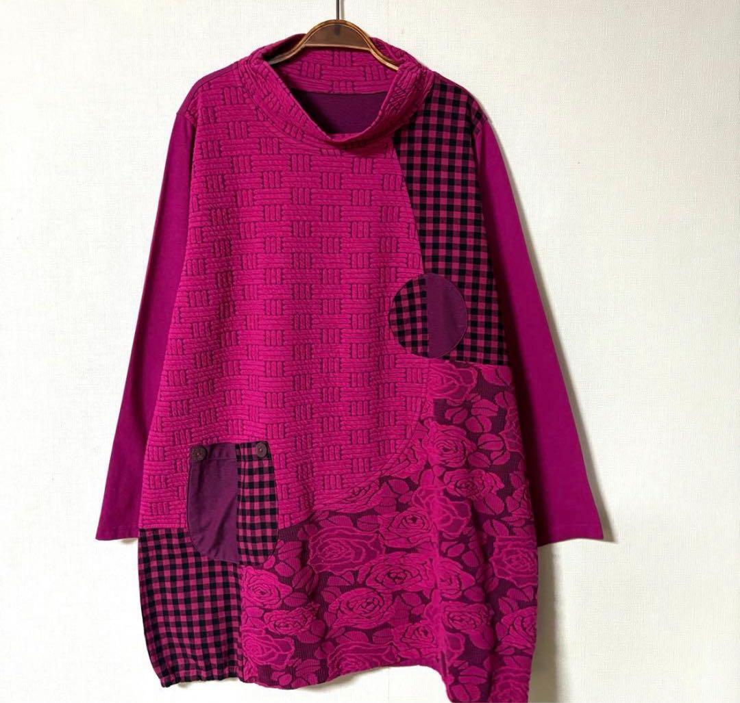 おまとめ2枚　レディース　チュニック　ワンピース　大きめ　ゆったり　Free