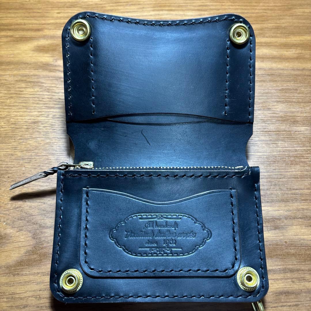 トラッカーウォレット クロムエクセル　二つ折り　ミドルウォレット　茶芯