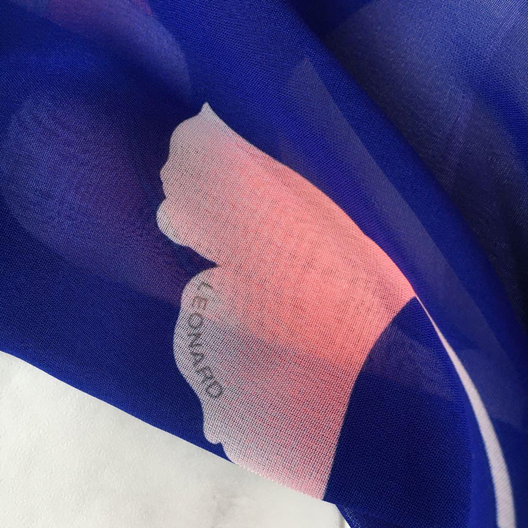 近年美品　LEONARD レオナール　カンカン　ストレッチ　ワンピース