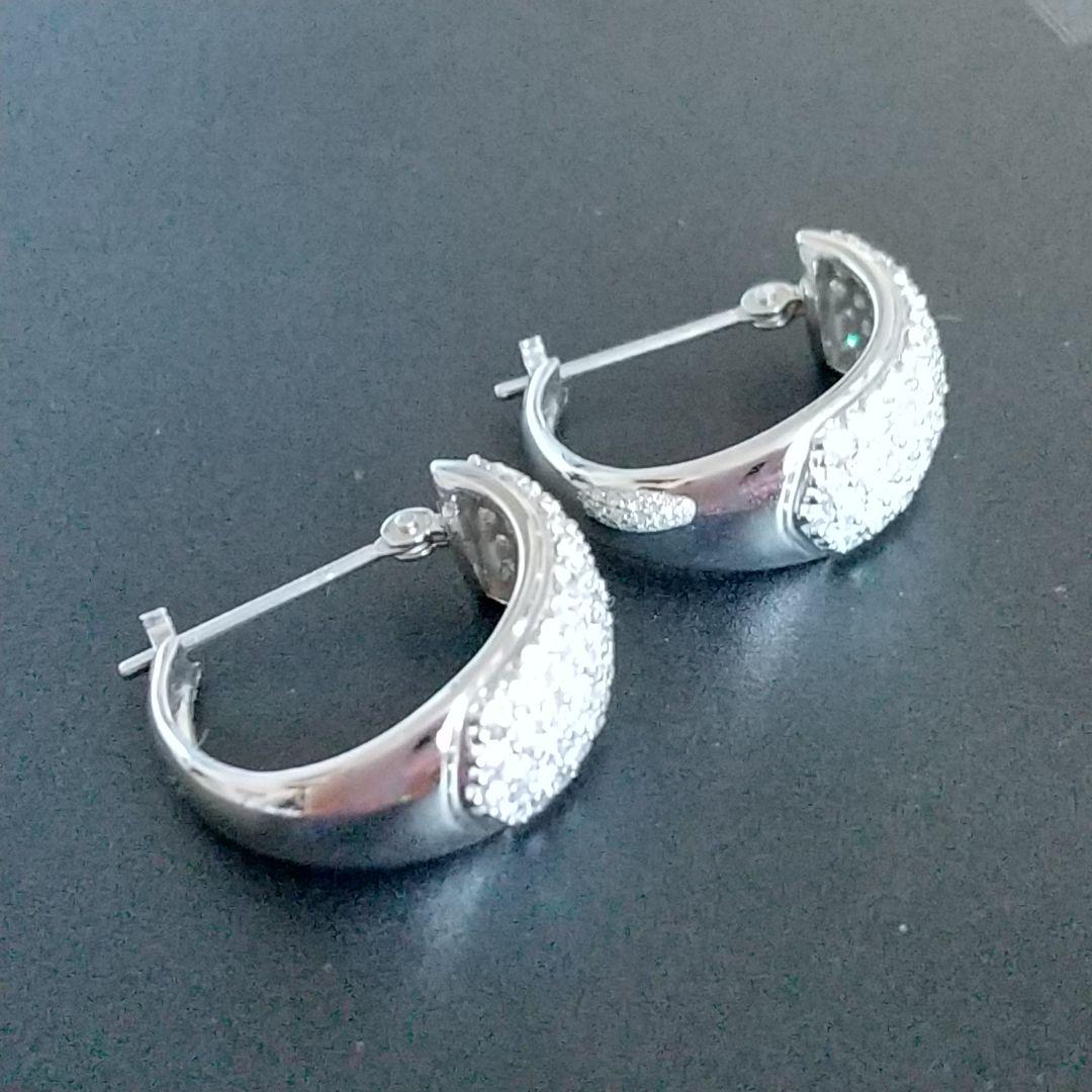 天然ダイヤモンドパヴェピアス 1ct Pt900