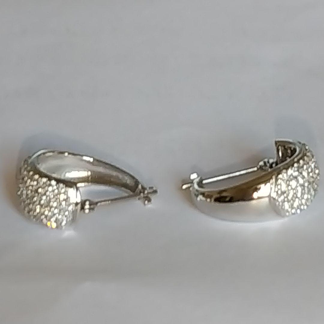 天然ダイヤモンドパヴェピアス 1ct Pt900