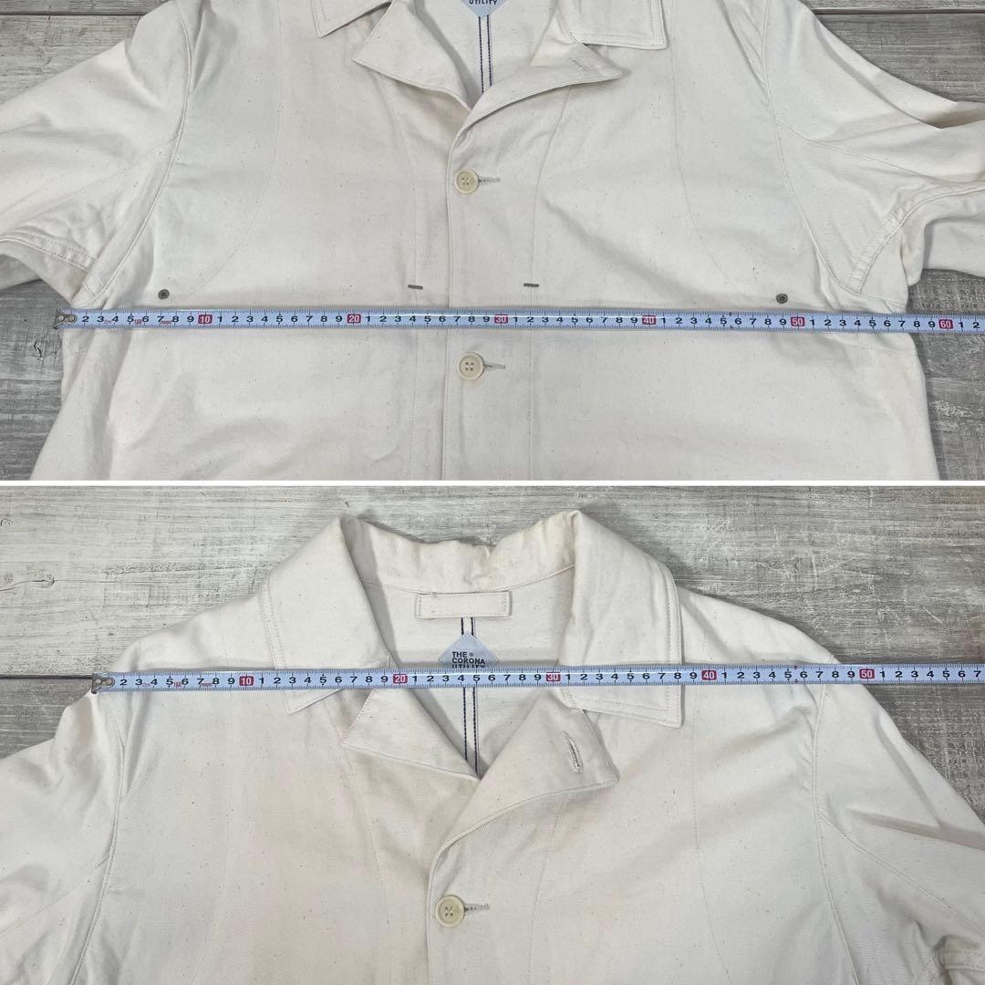 美品 THE CORONA UTILITY ホワイトツイルカバーオール 日本製