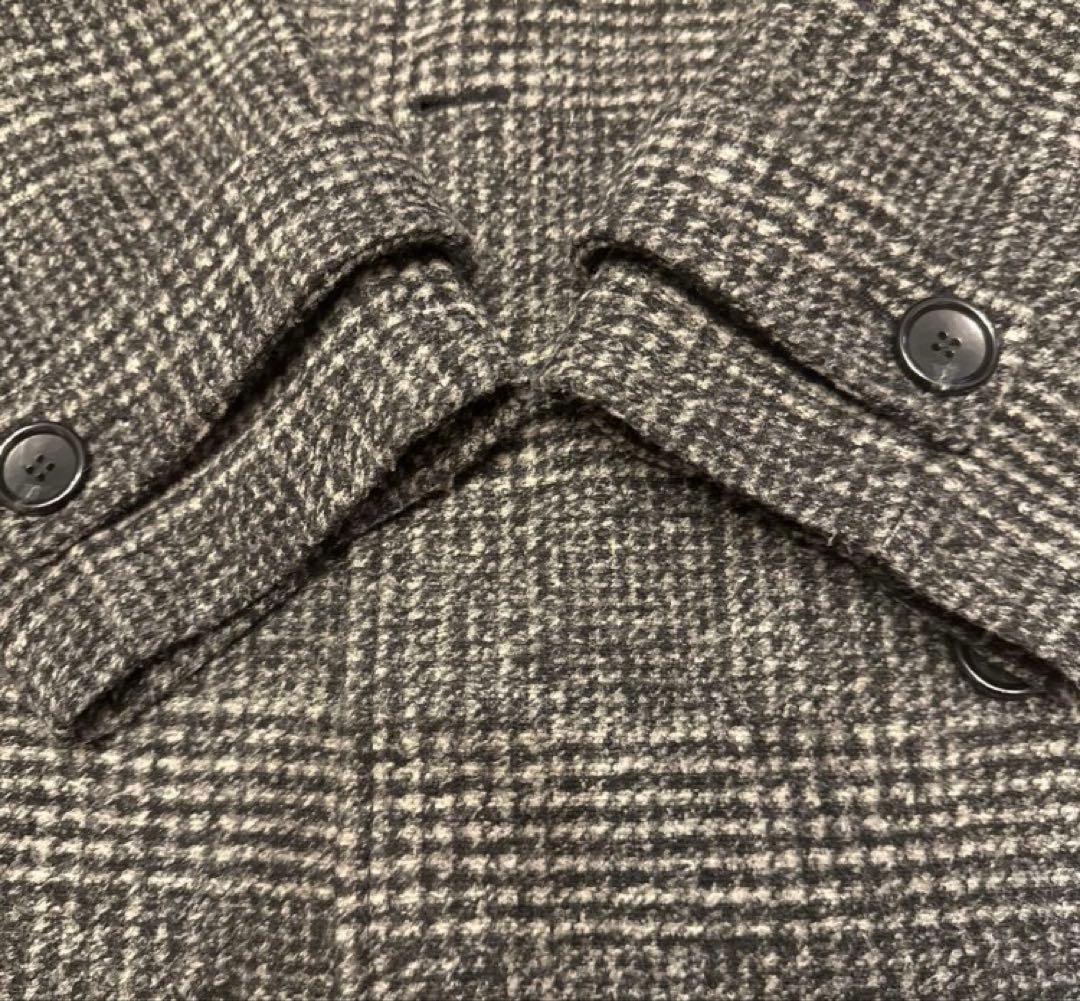 スピック＆スパン Wスライバーチェックハーフコート☆38