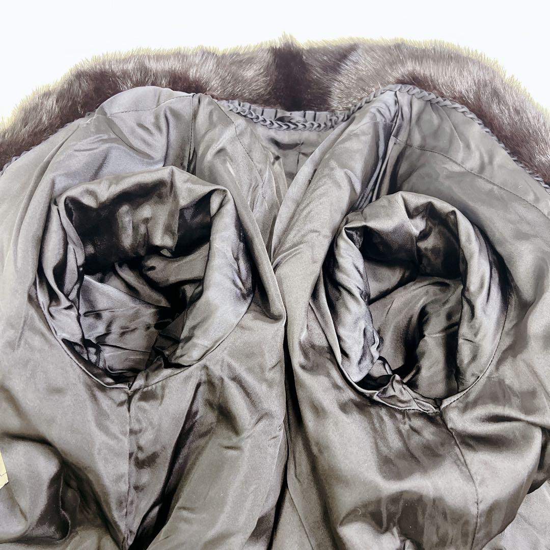 ✨ ミンク ✨ オズファー 毛皮 リアルファーコート 毛皮コート ブラック L