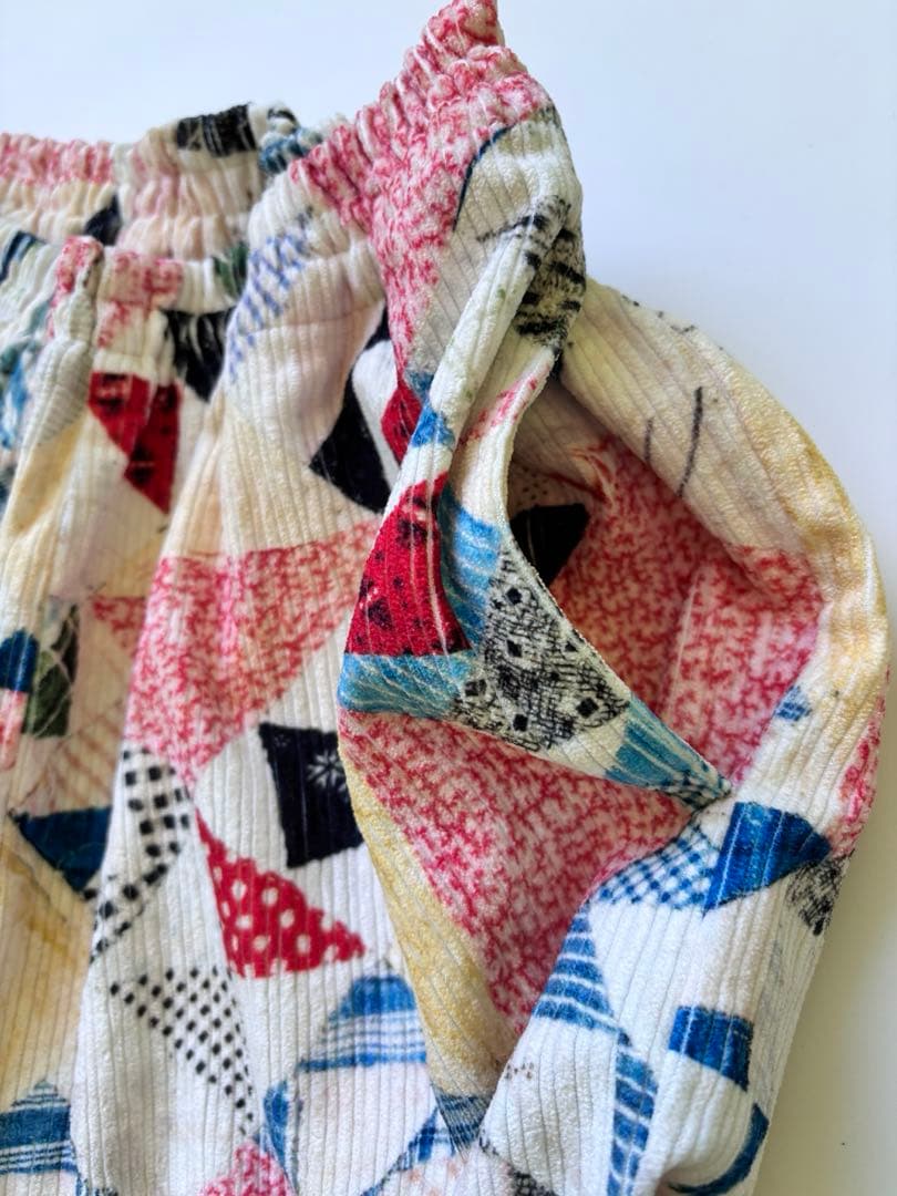 パッチワークプリント コーデュロイパンツ GOTOHOLLYWOOD 01 新品