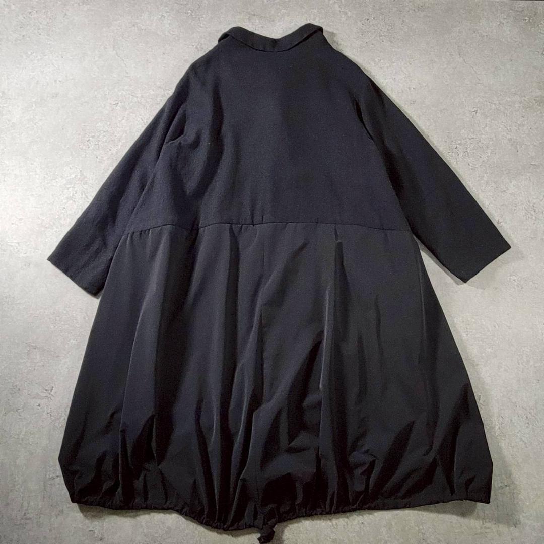 ままちゃん 慈雨 JIU デザインコート 黒 ロング 40