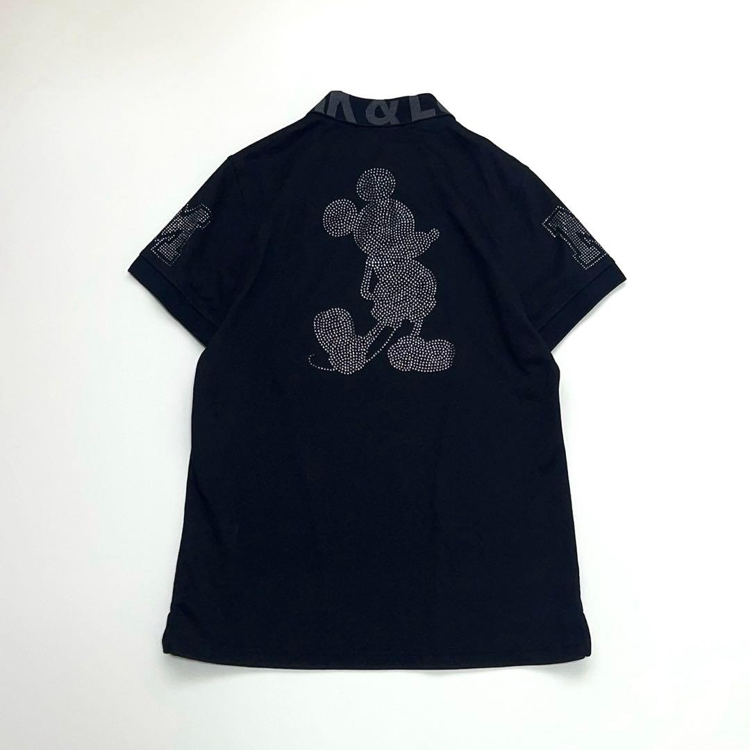 MARK & LONA ミッキーポロシャツ ブラック