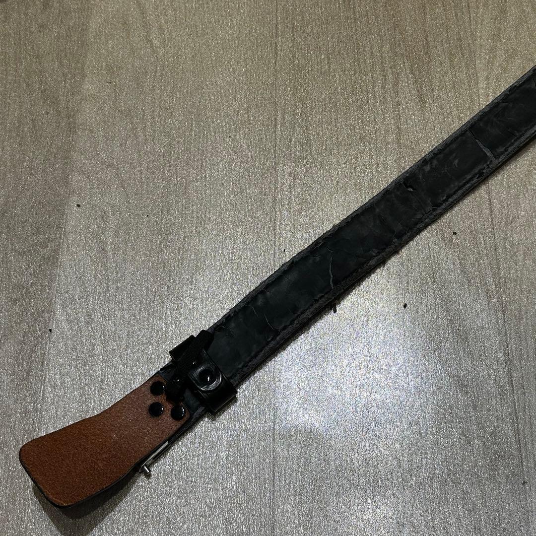 【実物中古品】帯革 黒色 ４号 警棒 手錠 拳銃 ホルスター ニューナンブ