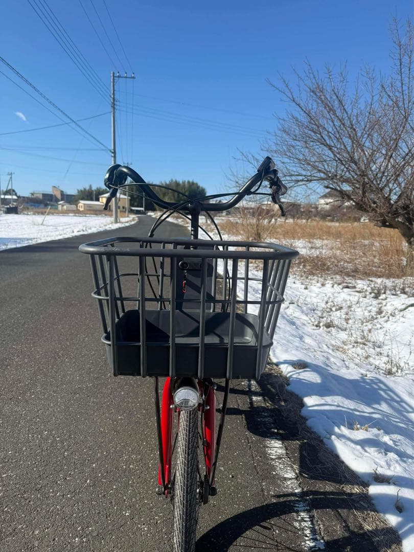 Guytto 赤 電動アシスト自転車 バスケット付き