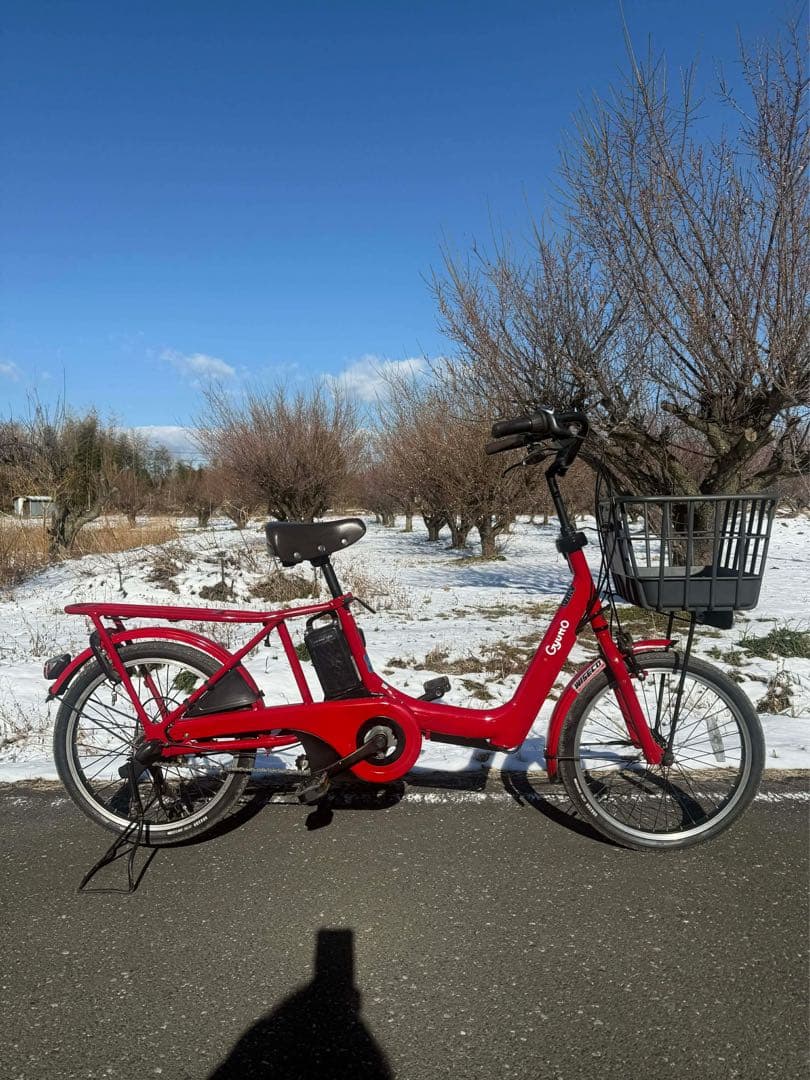 Guytto 赤 電動アシスト自転車 バスケット付き