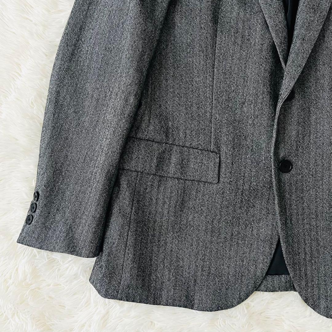 【美品】BEAUTY&YOUTH カシミヤ混 ヘリンボーン ジャケット L