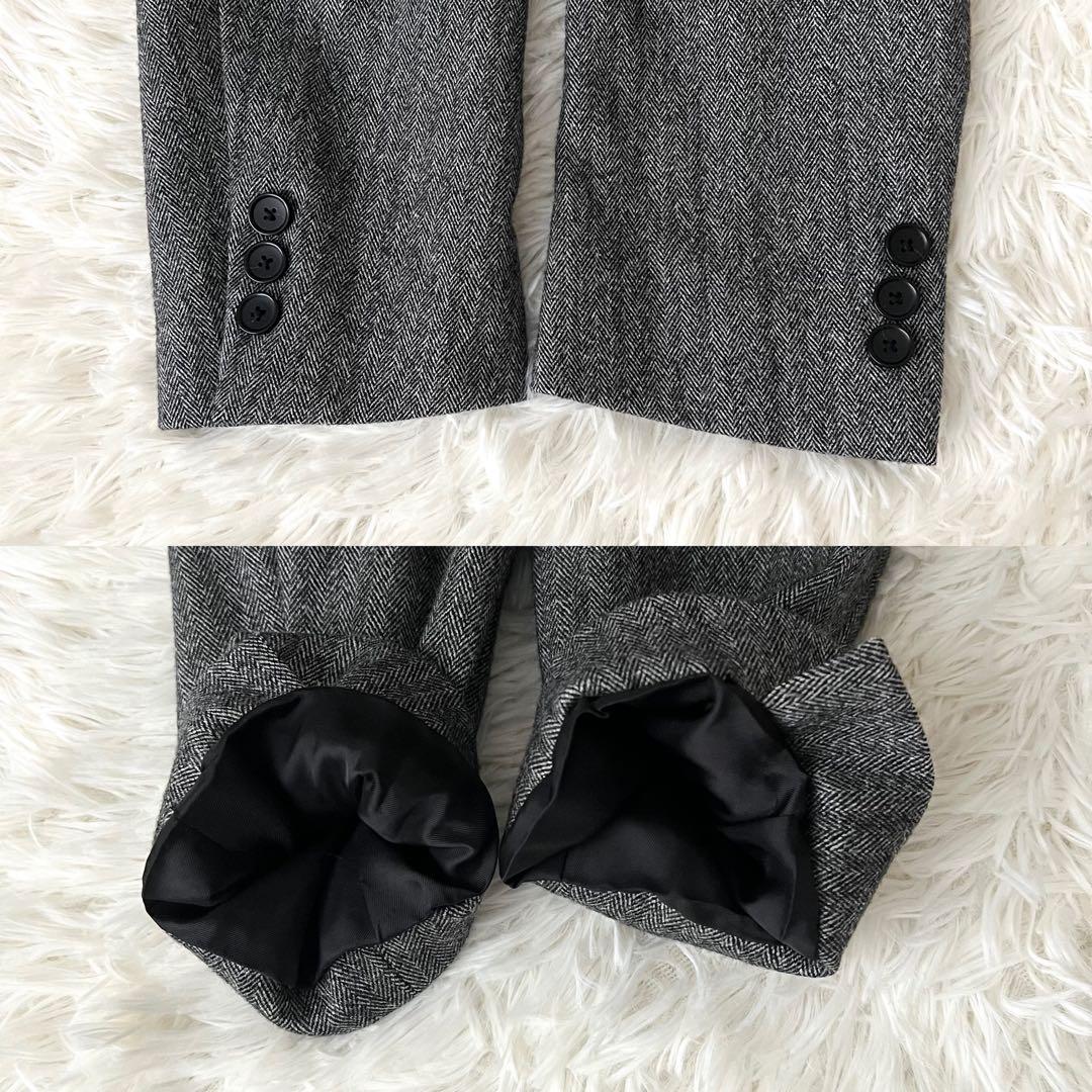 【美品】BEAUTY&YOUTH カシミヤ混 ヘリンボーン ジャケット L