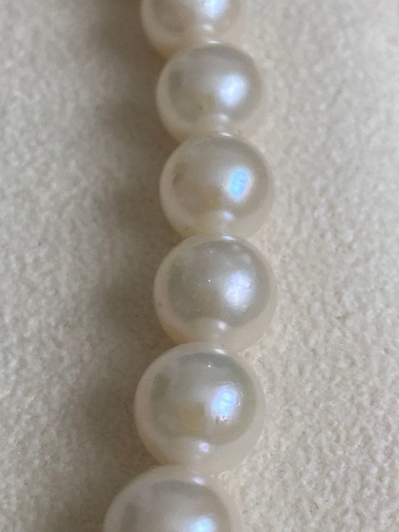 【最終値下げ】アコヤ真珠ネックレス　大玉 38㎝　真珠科学研究所のケース付き