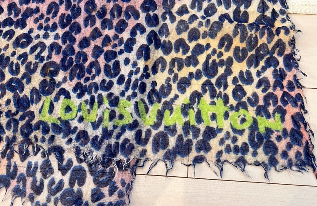 ルイヴィトン エトール レオパード カシミヤ シルク ストール マルチカラー