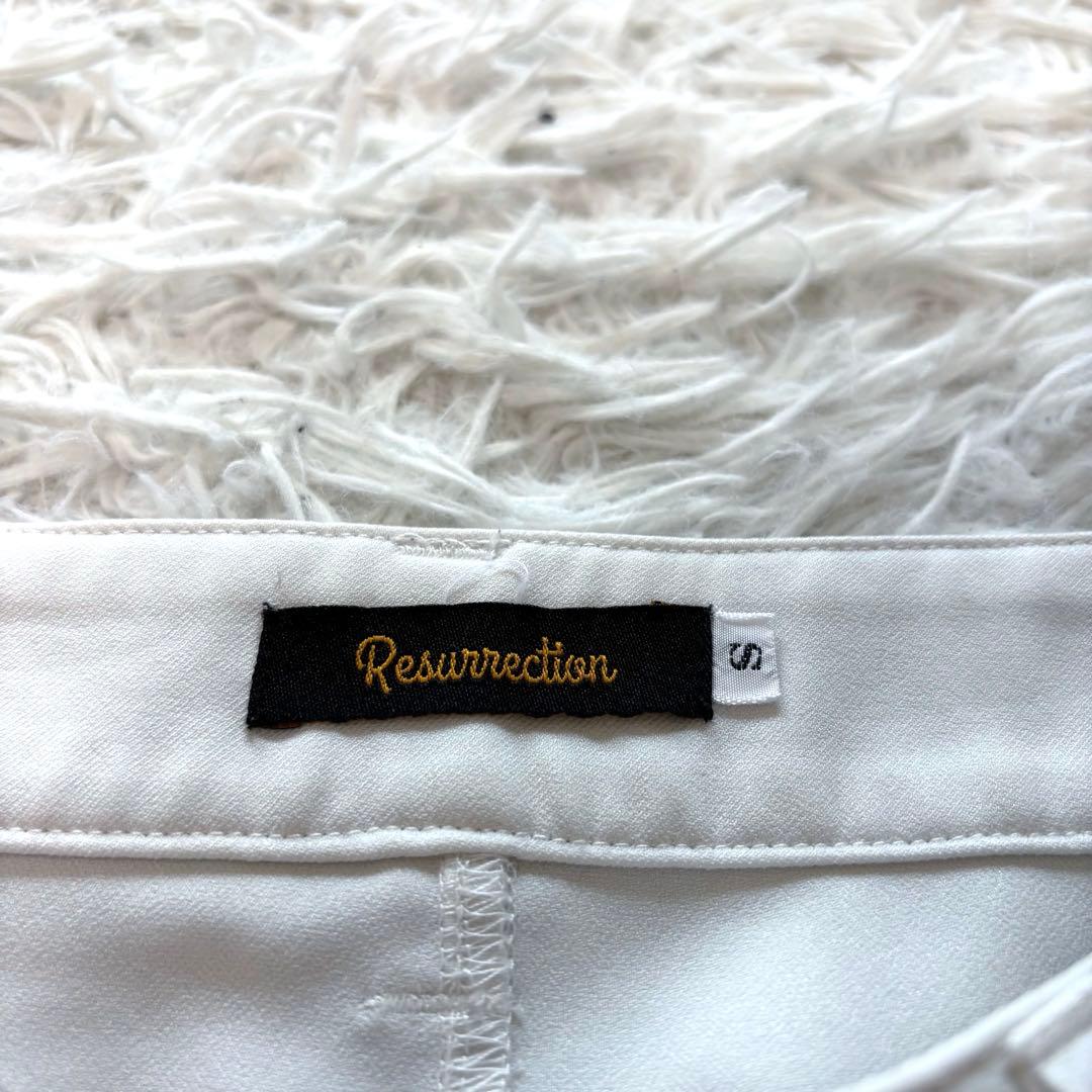 レザレクション スカート プリーツ ホワイト 総柄 プリーツスカート