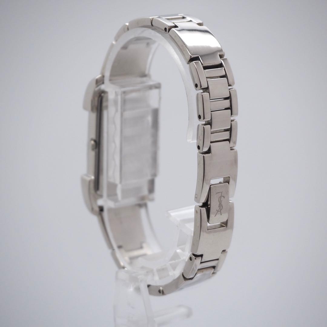 328 稼働 イヴサンローラン　時計　レディース シェル　シルバー　ブレスレット